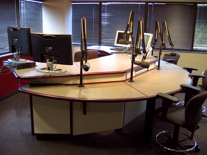 Professional broadcast radio studio furniture by Designcraft USA
